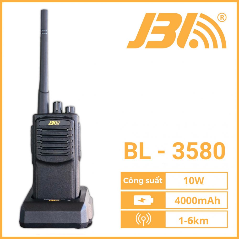 BỘ ĐÀM JBL BL-3580 - Công xuất 10W - KC liên lạc 6km - Pin 4000mAh