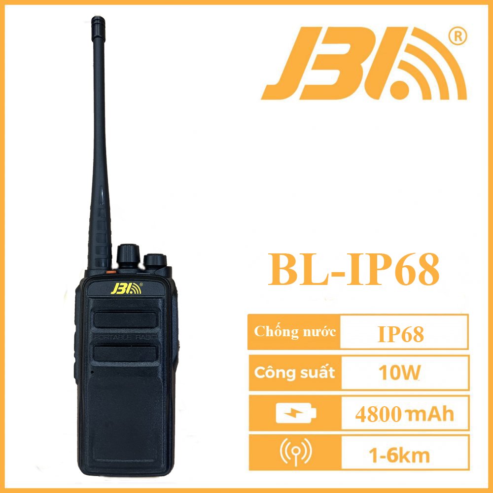 Bộ đàm cầm tay JBL BL-IP68 Chống nước, Công xuất 10W, KC liên lạc 8km
