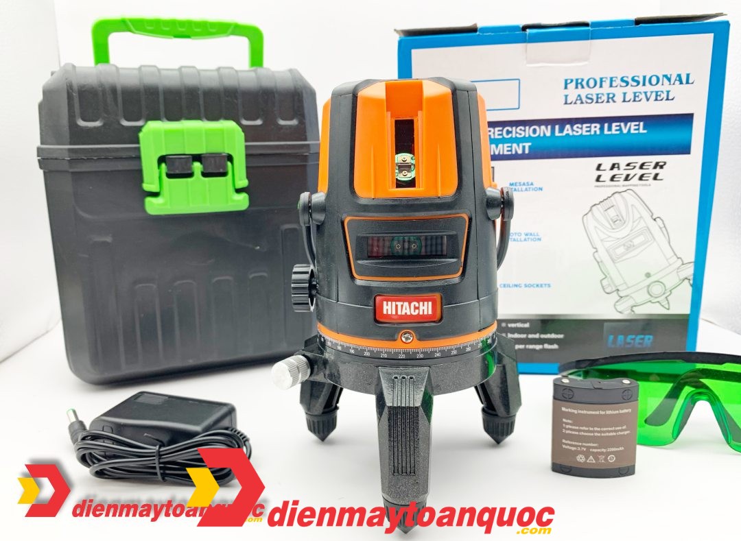 may-can-bang-laser-5-tia-xanh-hitachi