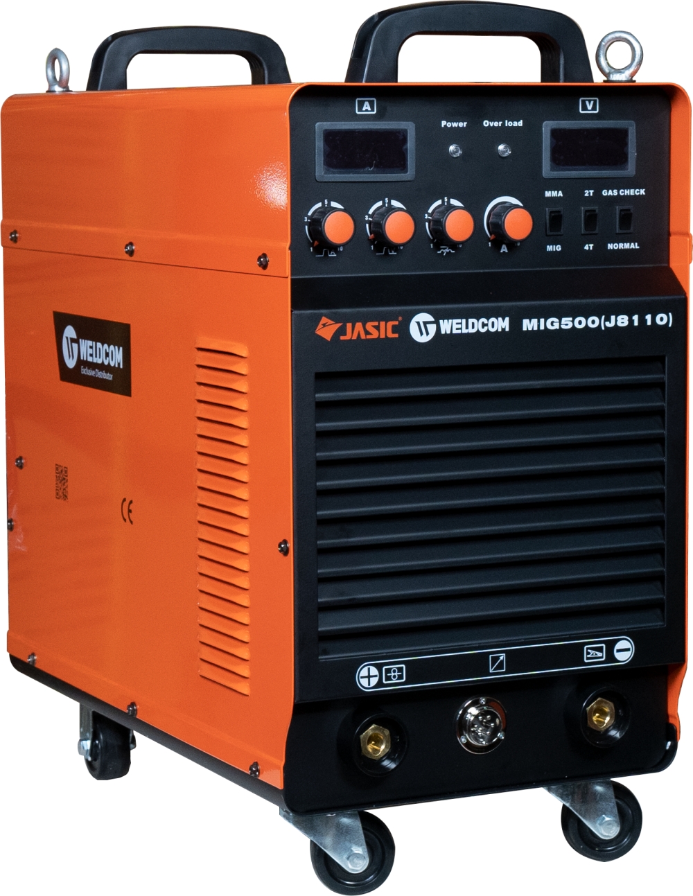 Máy hàn bán tự động JASIC  MIG-500 (J8110) - Nguồn 380V, Chức năng CO2/QUE, Có chế độ 2T/4T, đầu cấp dây rời có 20M cáp 70mm